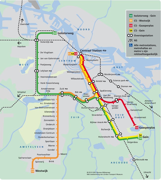 Estaciones de metro en Ámsterdam