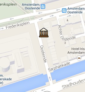 Situación de la Casa Museo Rembrandt en el Mapa Interactivo de Ámsterdam