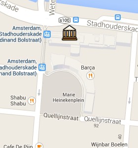 Situación de Heineken Experience en el Mapa Interactivo de Ámsterdam