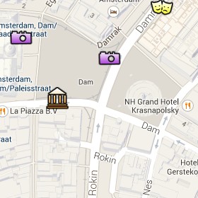 Situación del Madame Tussaud's en el Mapa Interactivo de Ámsterdam