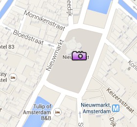 Situación de la Plaza del Nieuwmarkt en el Mapa Interactivo de Ámsterdamq