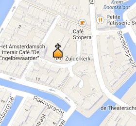 Situación de la Zuiderkerk en el Mapa Interactivo de Ámsterdam